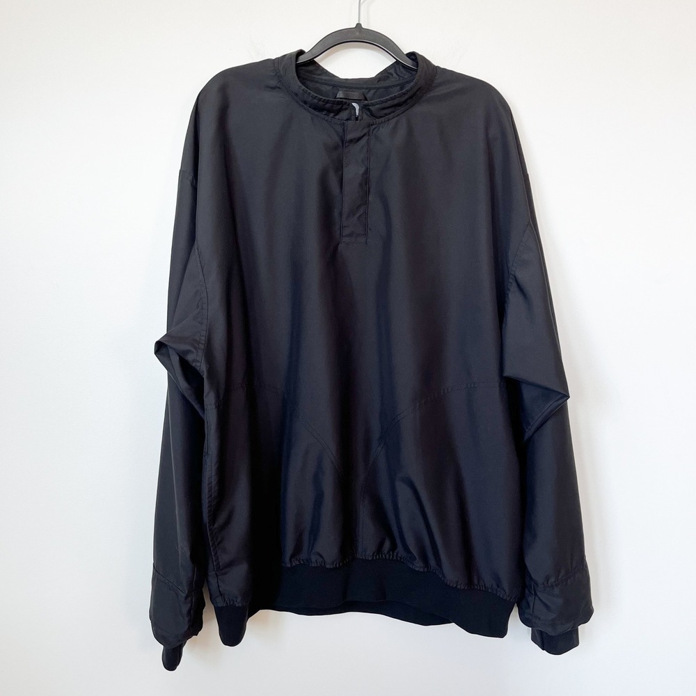 Zero Restriction Golf Outerwear 1/4‎ Snap Black Pullover Jacket Mens 2XL